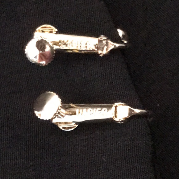 Beautiful Vintage Signed Napier Screwback Clip On Earrings, Gold Tone - Picture 7 of 8